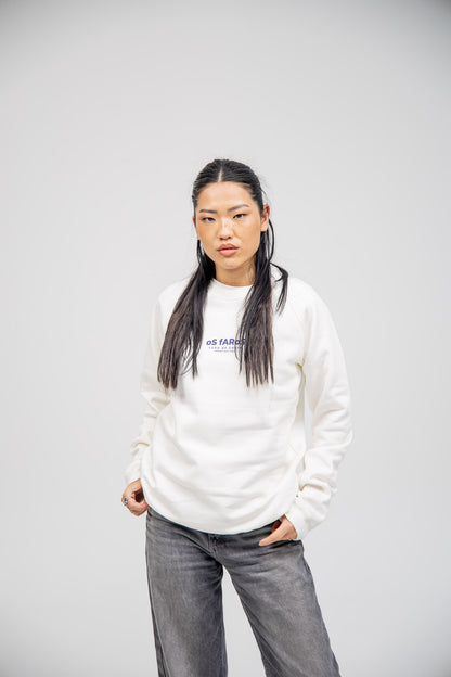 WHITE/BLUE "OS FAROS" SWEATSHIRT