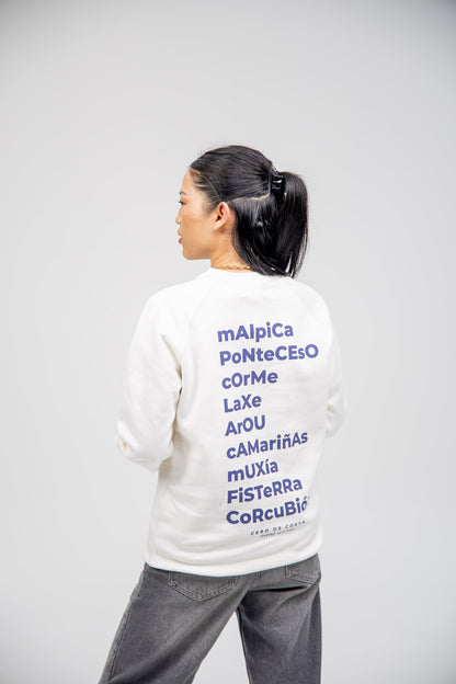 WHITE/BLUE "OS FAROS" SWEATSHIRT