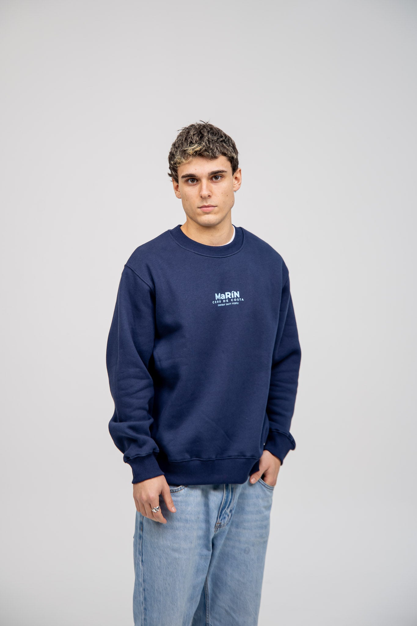 NAVY/LIGHT BLUE "MARINE" SWEATSHIRT