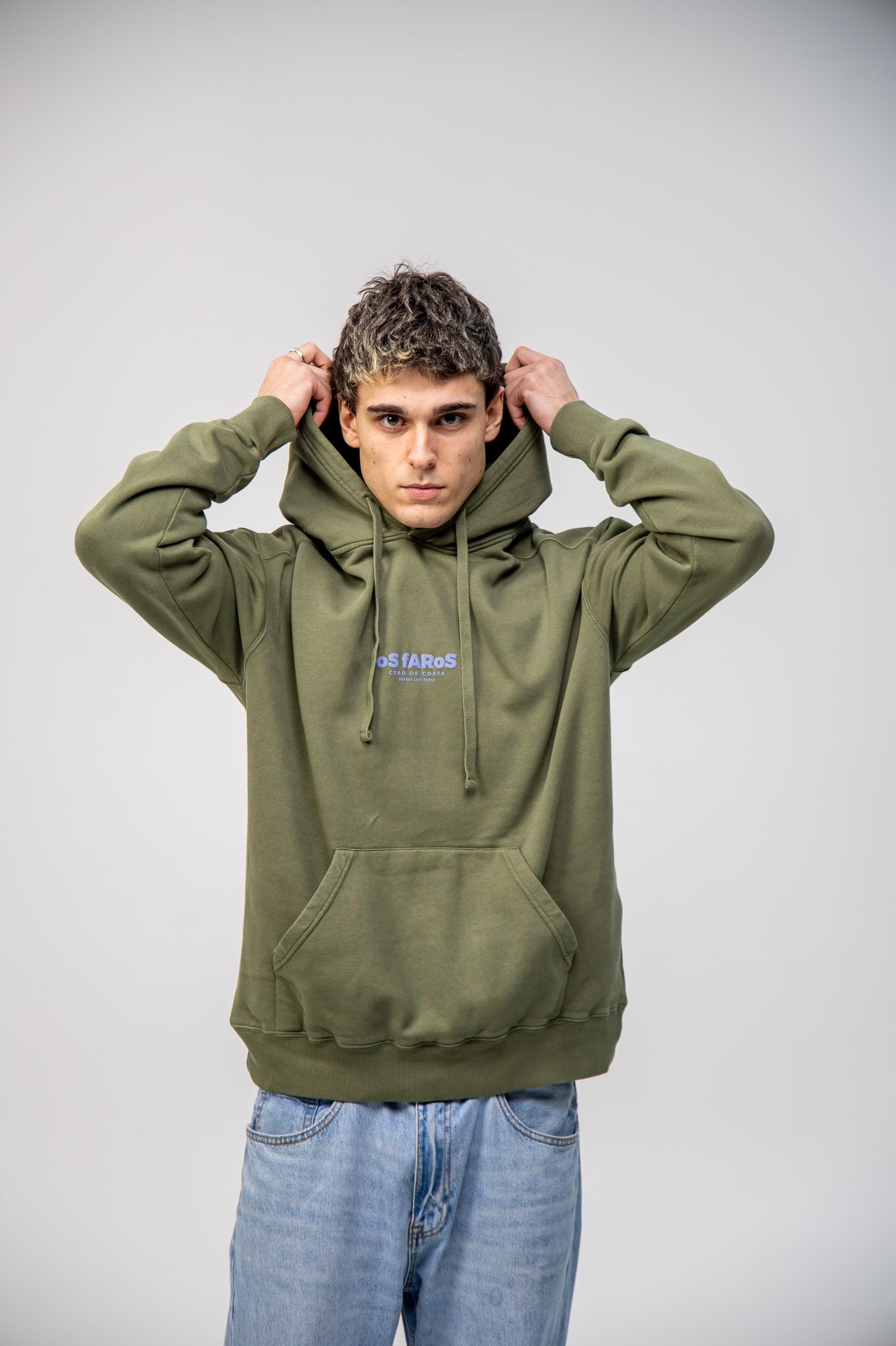 GREEN/BLUE "OS FAROS" HOODIE