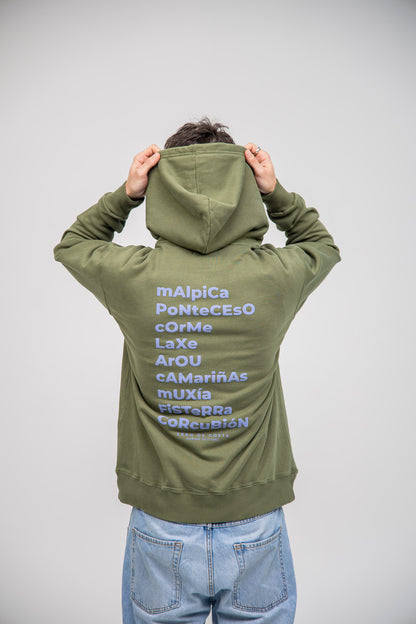 GREEN/BLUE "OS FAROS" HOODIE