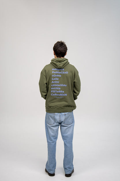 GREEN/BLUE "OS FAROS" HOODIE