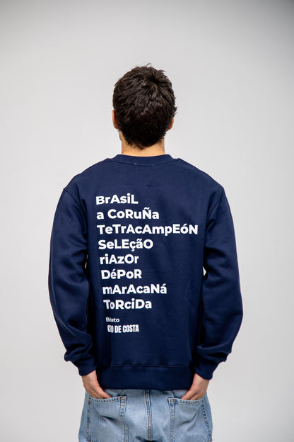 NAVY/WHITE SWEATSHIRT BABY