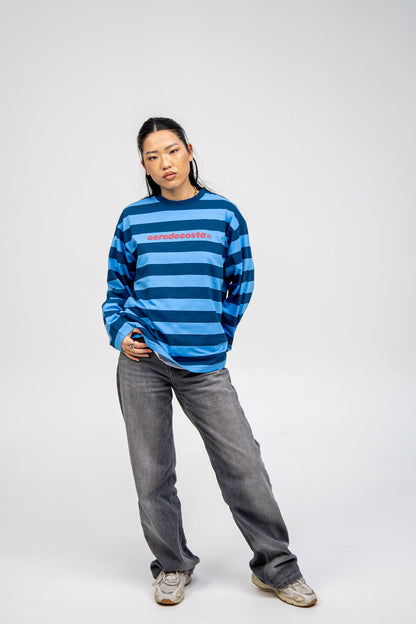 BLUE/LIGHT BLUE "PONTEVEDRA" STRIPED SHIRT 
