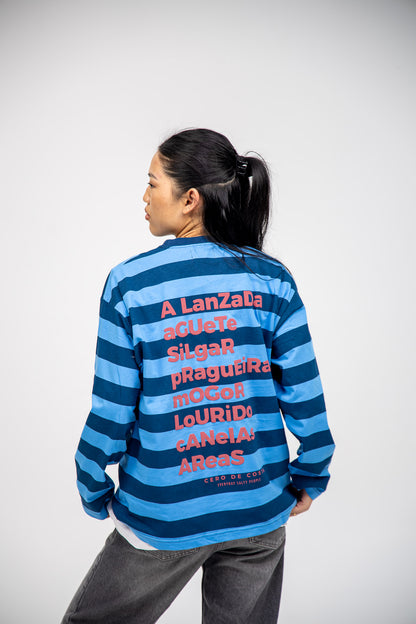 BLUE/LIGHT BLUE "PONTEVEDRA" STRIPED SHIRT 