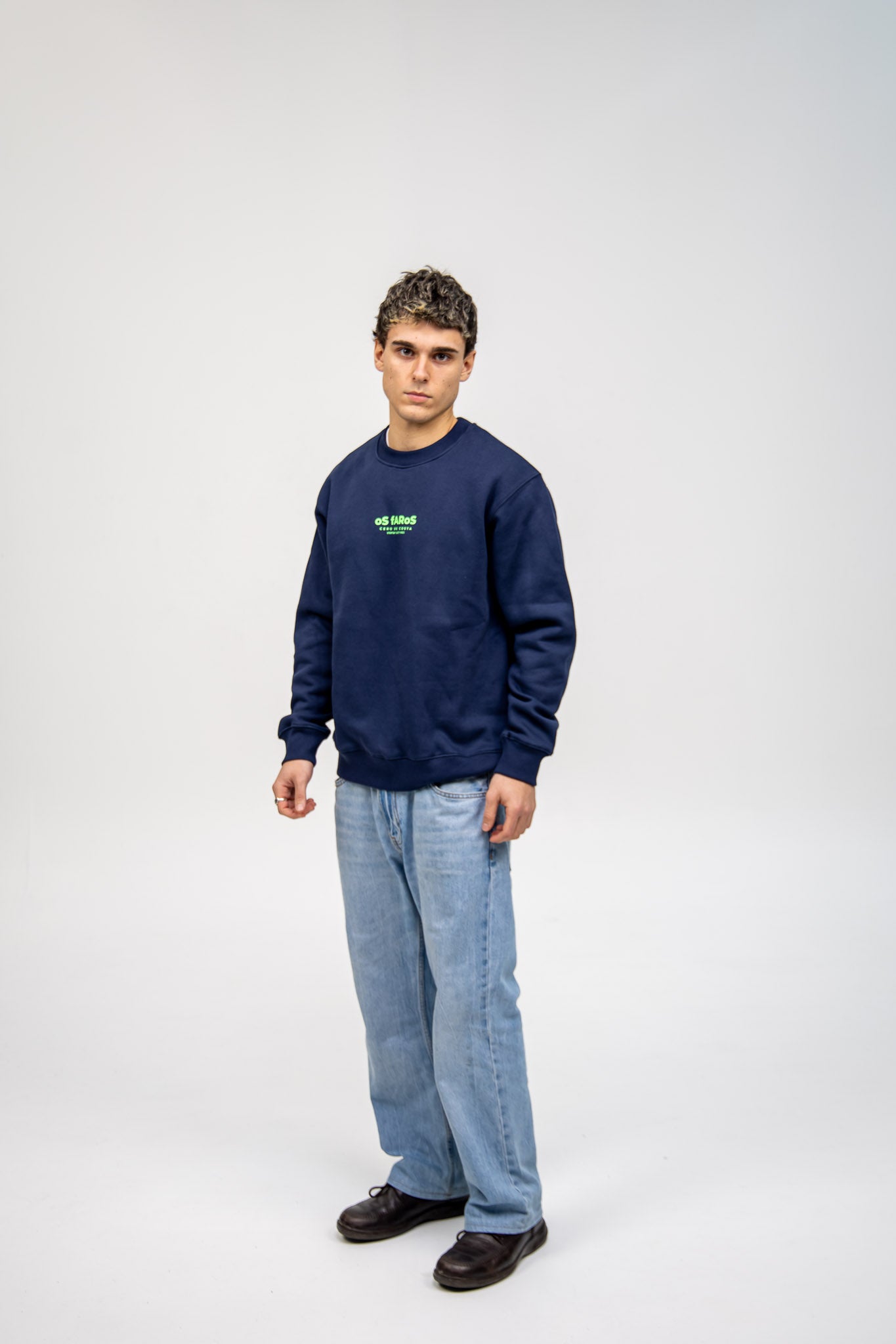 NAVY/GREEN SWEATSHIRT "OS FAROS"