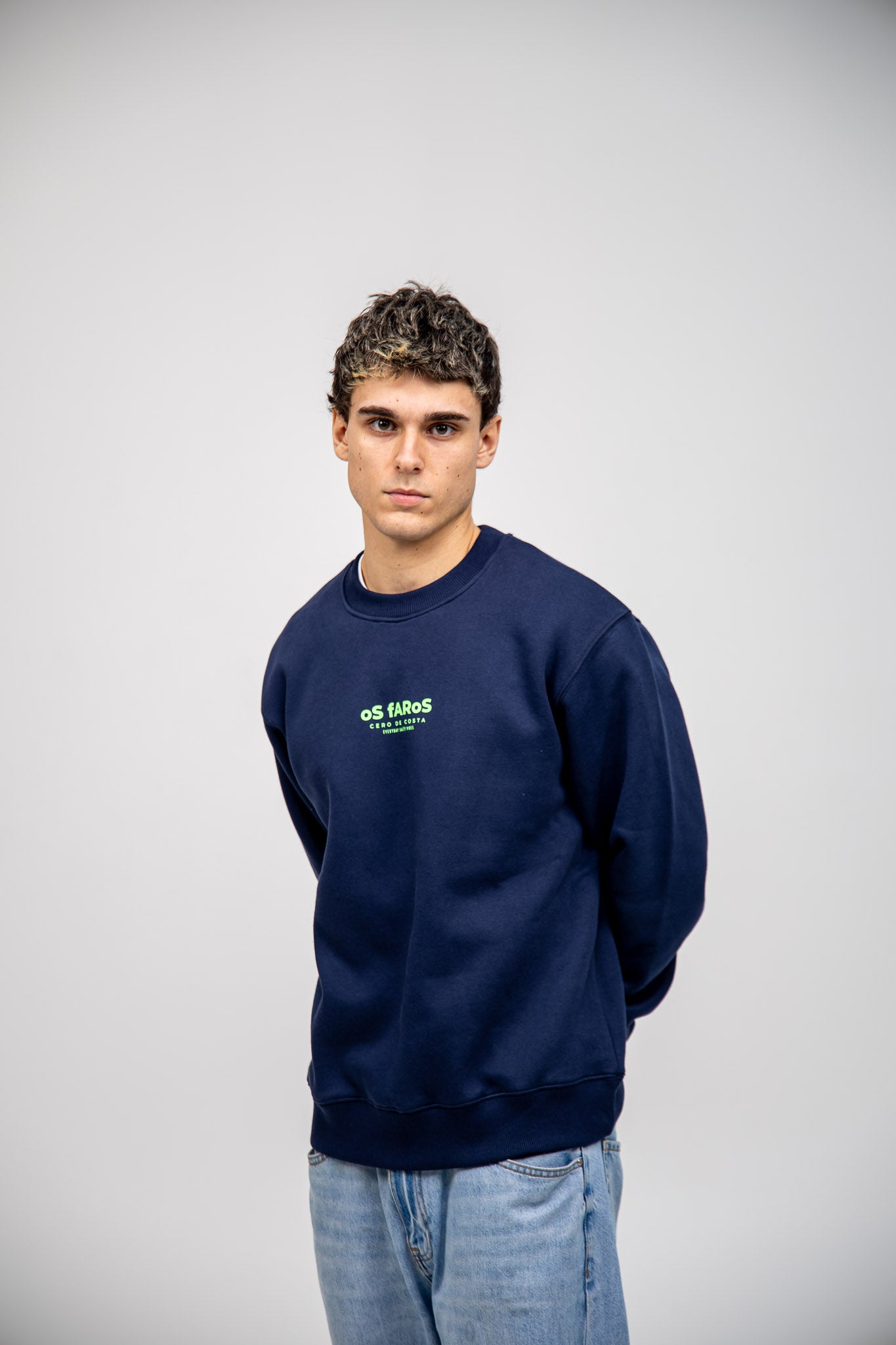 NAVY/GREEN SWEATSHIRT "OS FAROS"