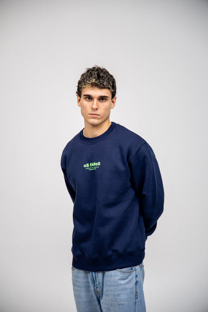 NAVY/GREEN SWEATSHIRT "OS FAROS"
