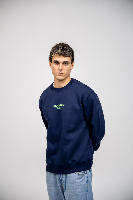 NAVY/GREEN SWEATSHIRT "OS FAROS"