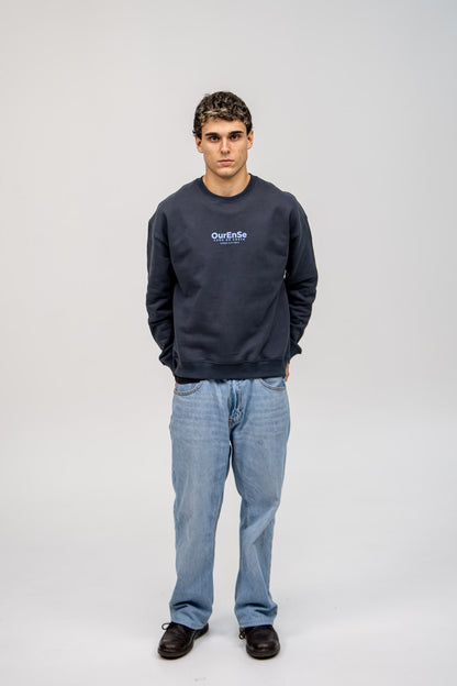 ANTHRACITE/LIGHT BLUE "OURENSE" SWEATSHIRT