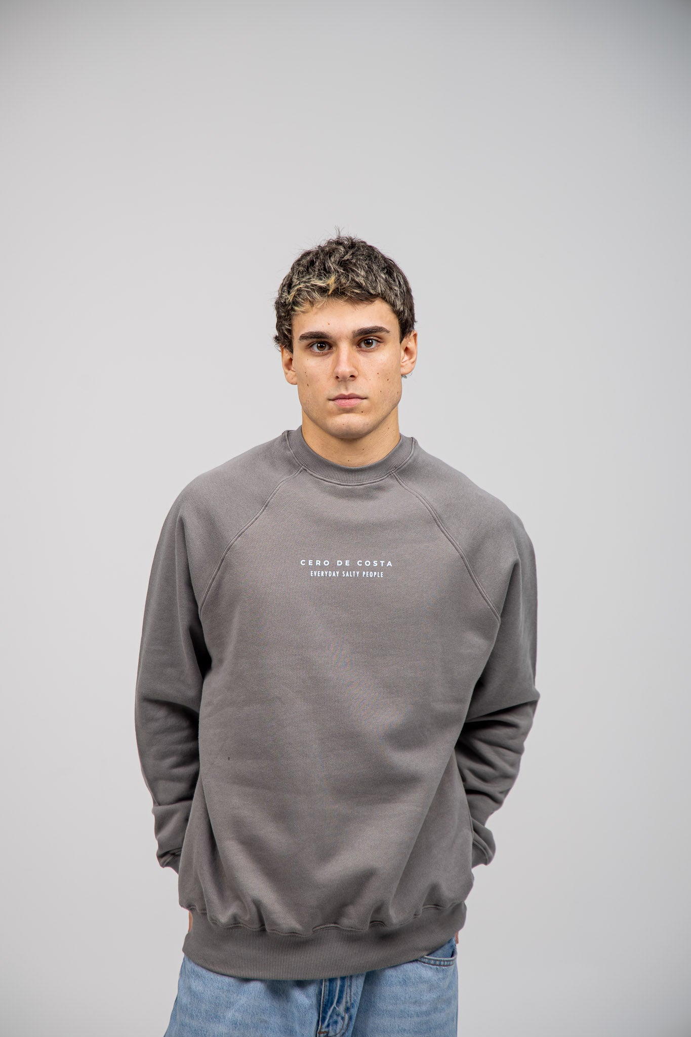 SUDADERA GRIS/AZUL "MORRAZO"