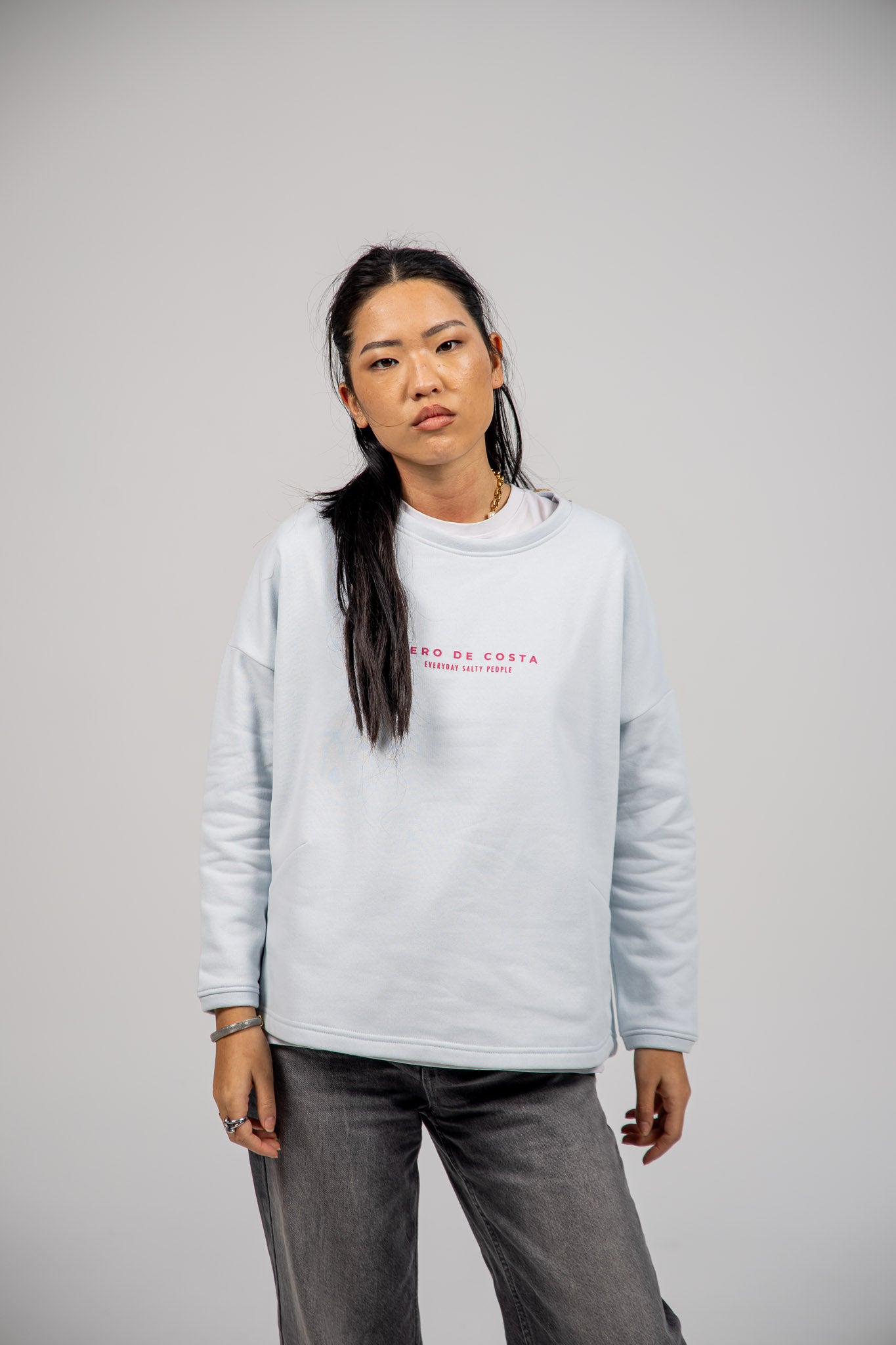 SUDADERA VERDE-AGUA/FUCSIA "VIGO" SIN CENEFA