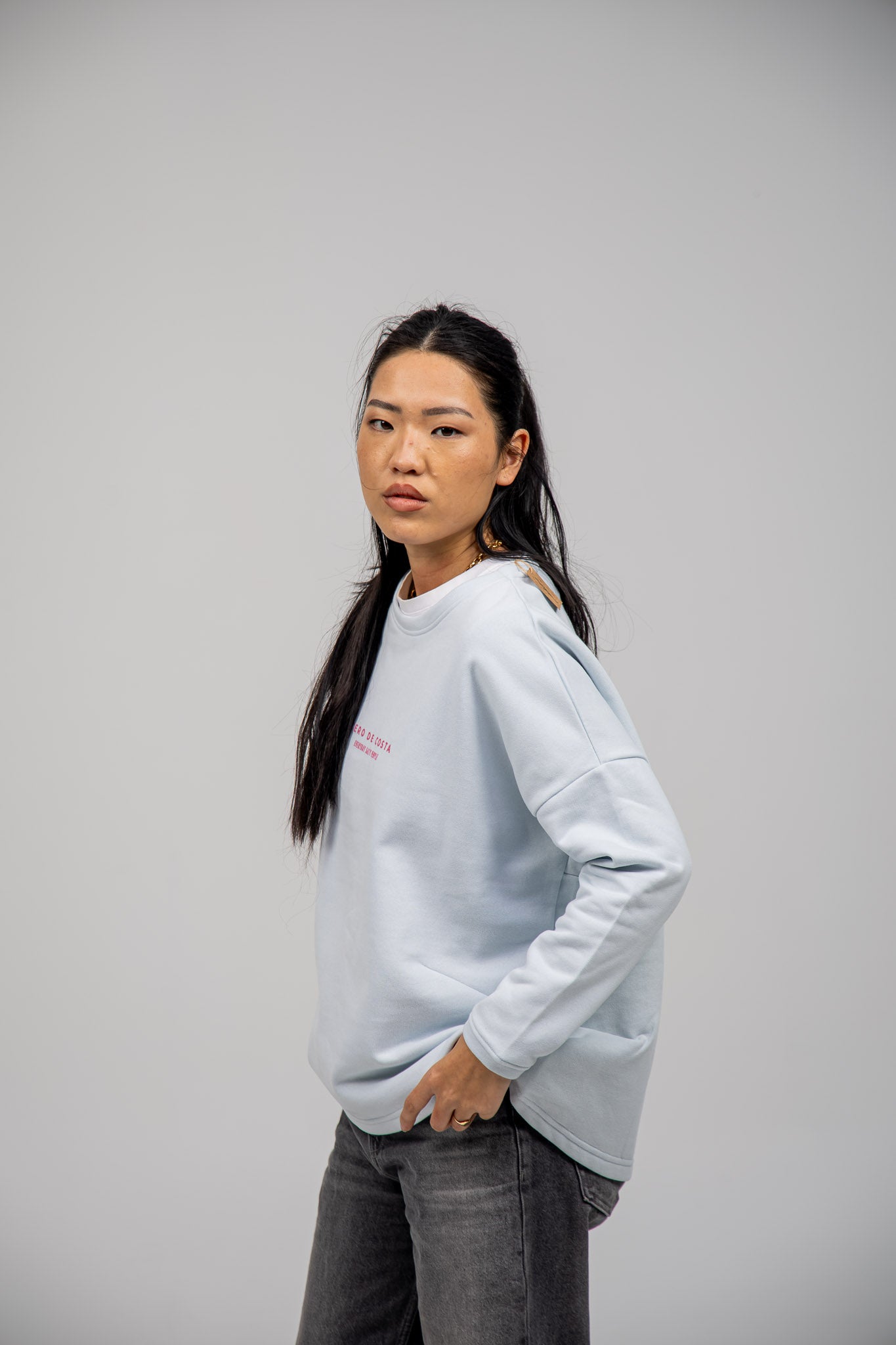 SUDADERA VERDE-AGUA/FUCSIA "VIGO" SIN CENEFA