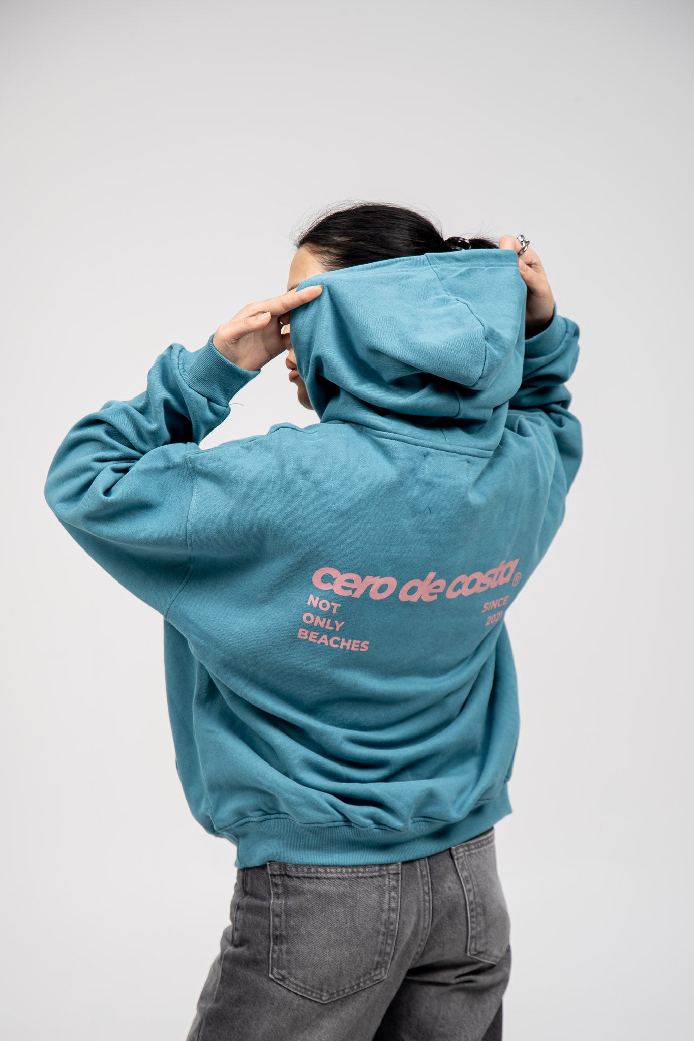 BLUE/MARINO "NOT ONLY BEACH" HOODIE