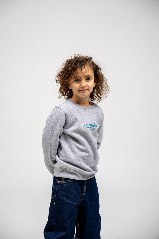 SUDADERA A CORUÑA GRIS/AZUL KIDS