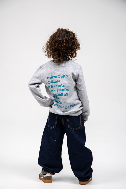 SUDADERA A CORUÑA GRIS/AZUL KIDS