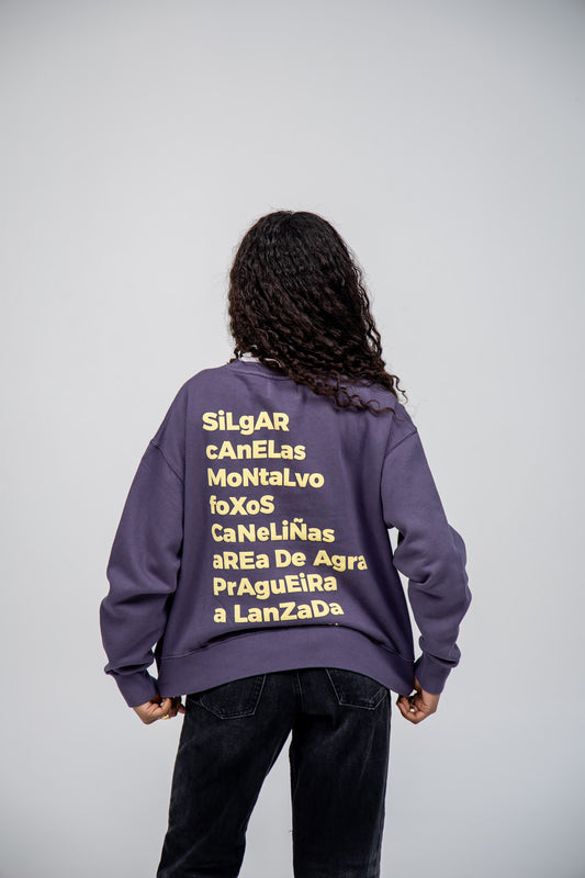 PURPLE/YELLOW "SANXENXO" SWEATSHIRT