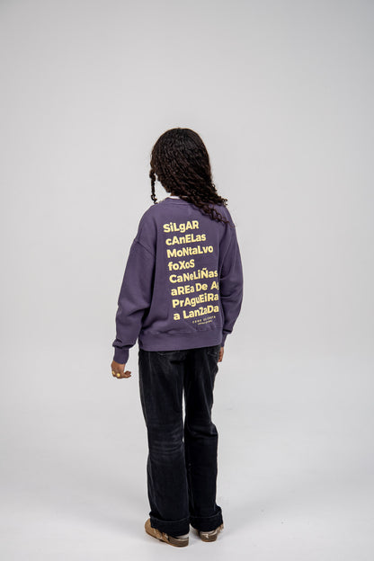 SUDADERA MORADO/AMARILLO "SANXENXO"