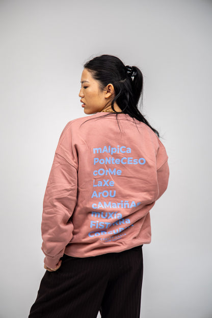 PINK/BLUE SWEATSHIRT "OS FAROS"