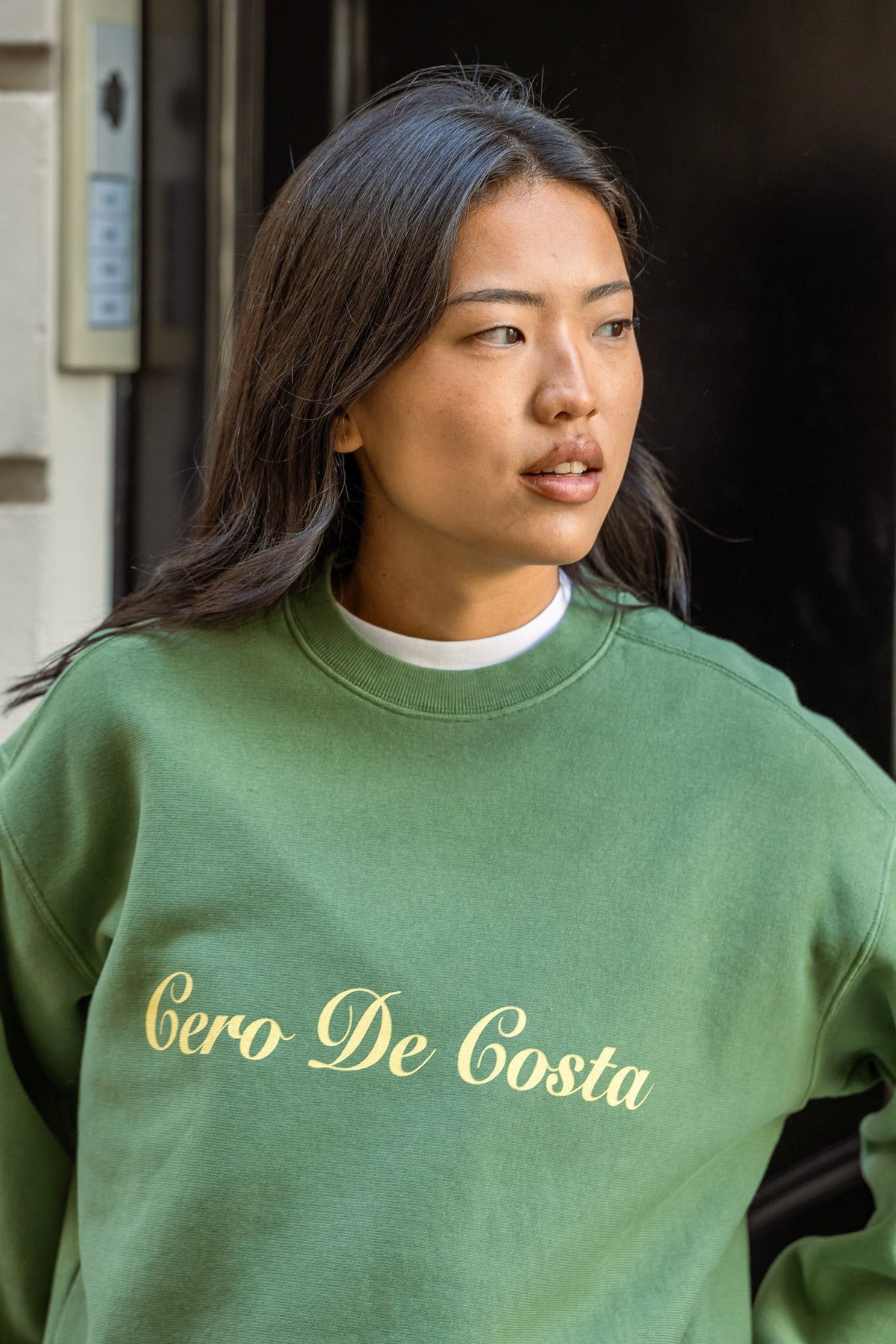 SUDADERA VERDE-LAVADO/ANTRACITA "A CORUÑA"