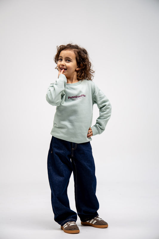 SUDADERA VERDE-AGUA/MALVA "PONTEVEDRA" KIDS