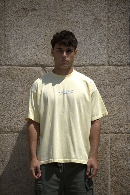 CAMISETA MANTEQUILLA/AZUL "VIGO"