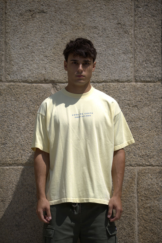 CAMISETA MANTEQUILLA/AZUL "VIGO"