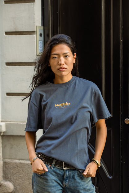 CAMISETA ANTRACITA/NARANJA "MORRIÑA"