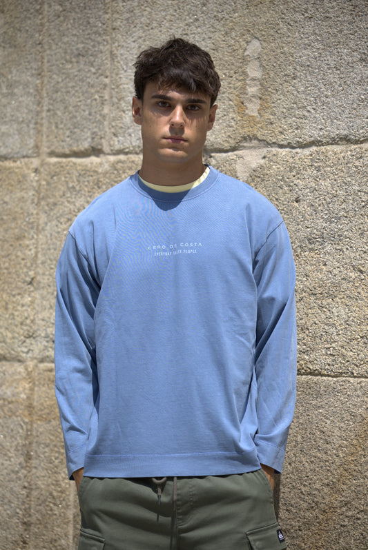 BLUE/LIGHT BLUE "PLAYAS RAZO" STRIPED T-SHIRT 
