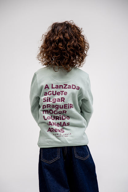 "PONTEVEDRA" KIDS AQUA/MAUVE SWEATSHIRT