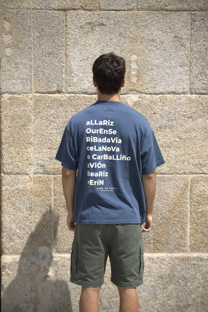 CAMISETA ANTRACITA/BEIGE "OURENSE"