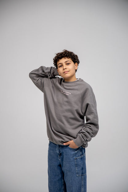 GREY/PINK "SURF BEACHES" SWEATSHIRT