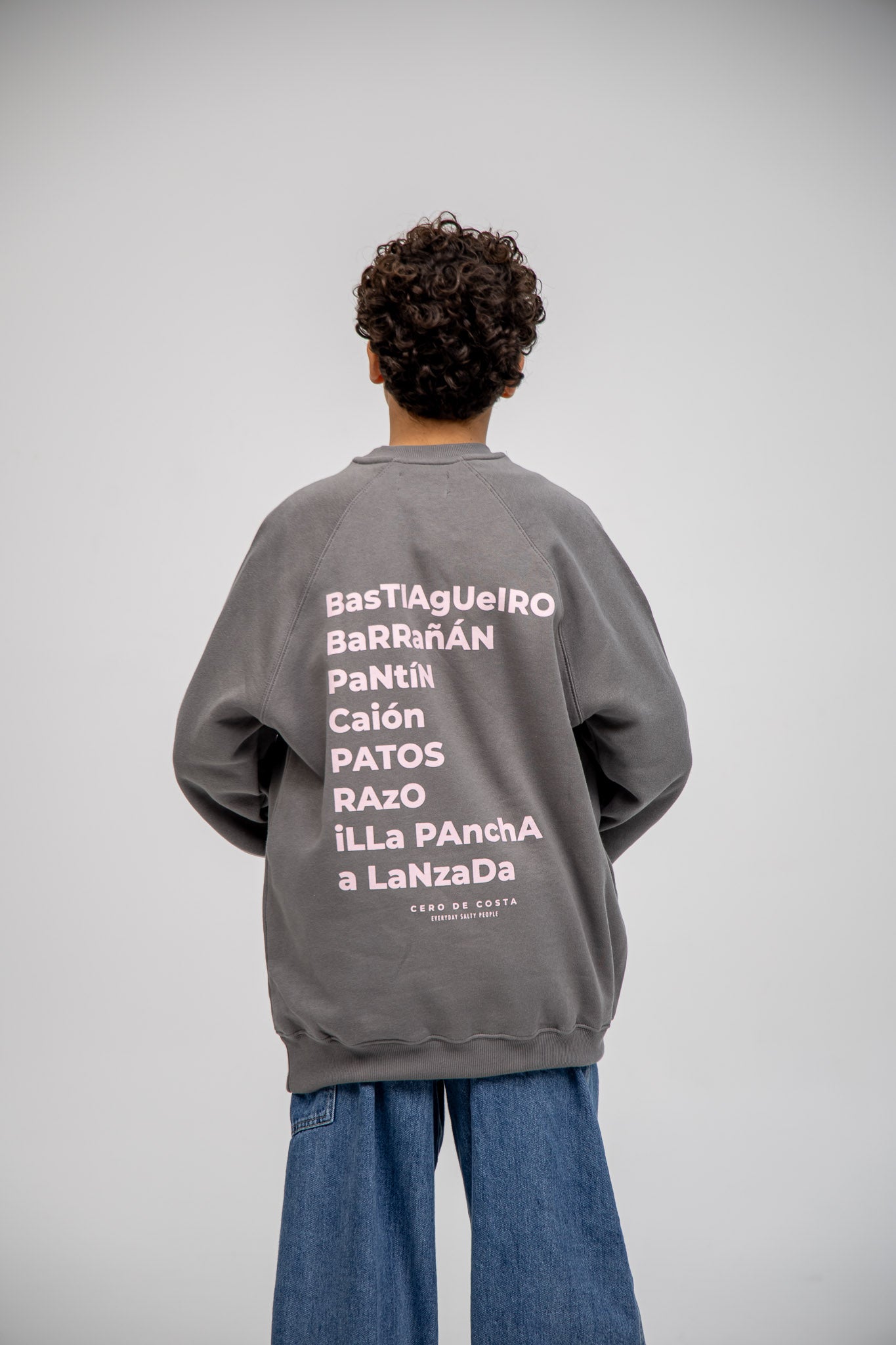 GREY/PINK "SURF BEACHES" SWEATSHIRT