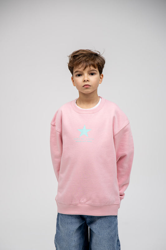 SUDADERA ROSA/VERDE-AGUA "VIGO" ESTRELLA KIDS