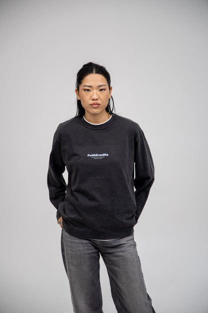 Anthracite/Light Blue "Pontevedra" Long Sleeve T-Shirt