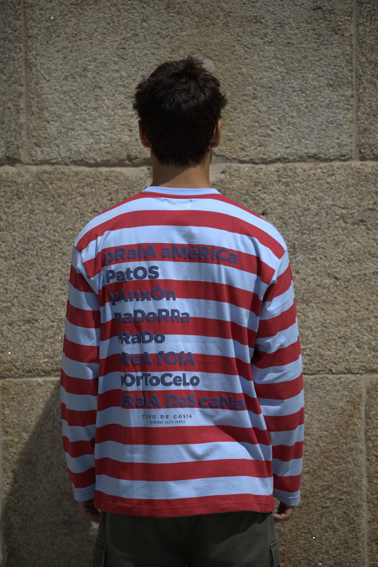 CAMISETA ROJO/CELESTE "PANXÓN" RAYAS