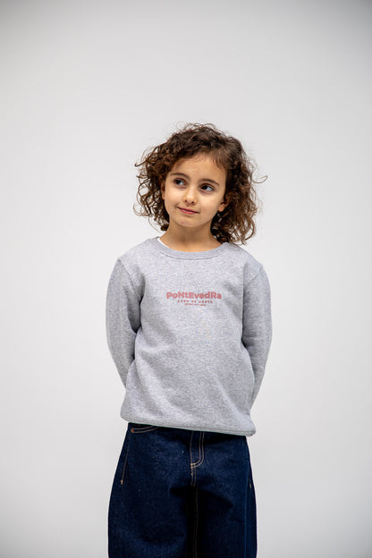 GRAY/PINK "PONTEVEDRA" KIDS SWEATSHIRT