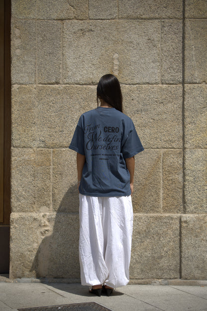 CAMISETA ANTRACITA/NEGRO "FROM CERO" LOGO