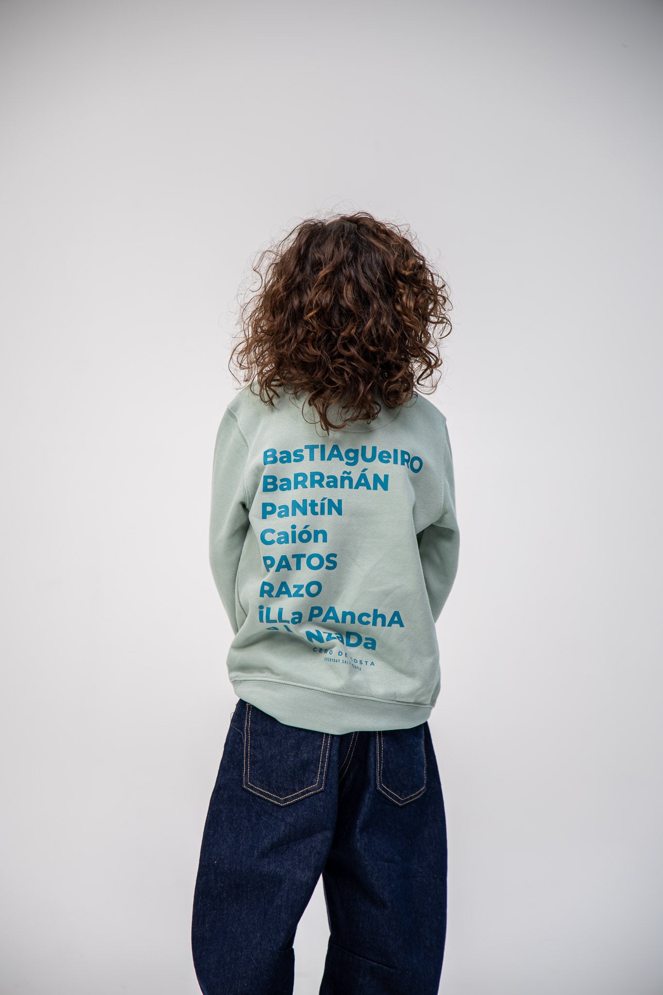 SUDADERA VERDE-AGUA/AZUL "PLAYAS SURF" KIDS