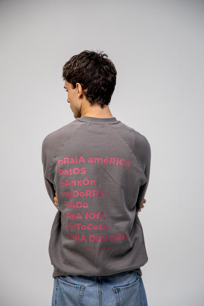 GREY/PINK "PANXÓN" SWEATSHIRT