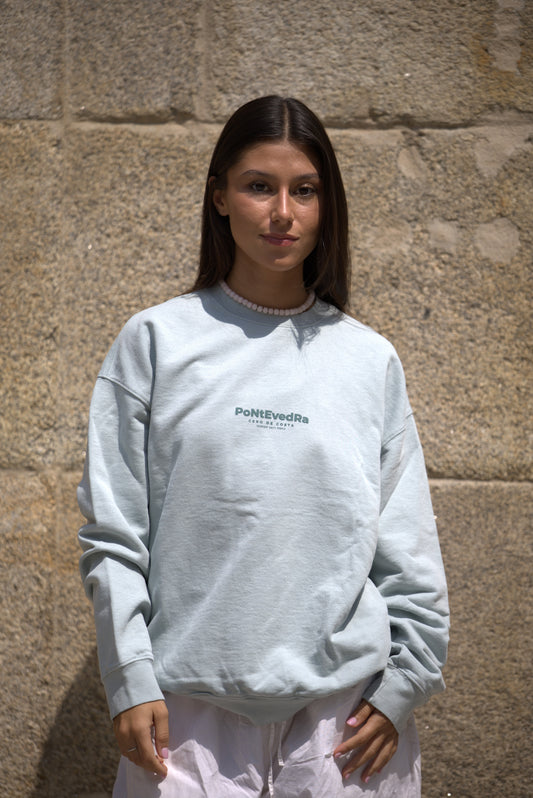 SUDADERA VERDE-AGUA/VERDE "PONTEVEDRA CIUDAD"