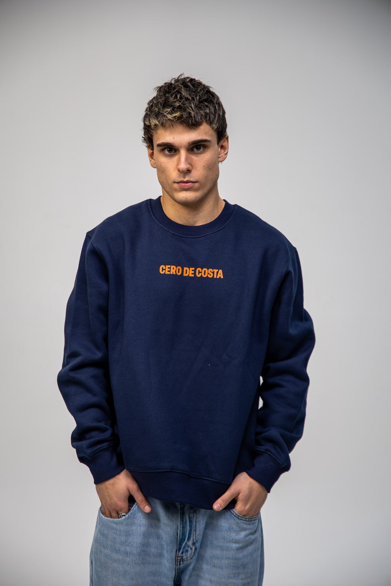 NAVY/ORANGE SWEATSHIRT "VIGO RANDE ESTUARY"
