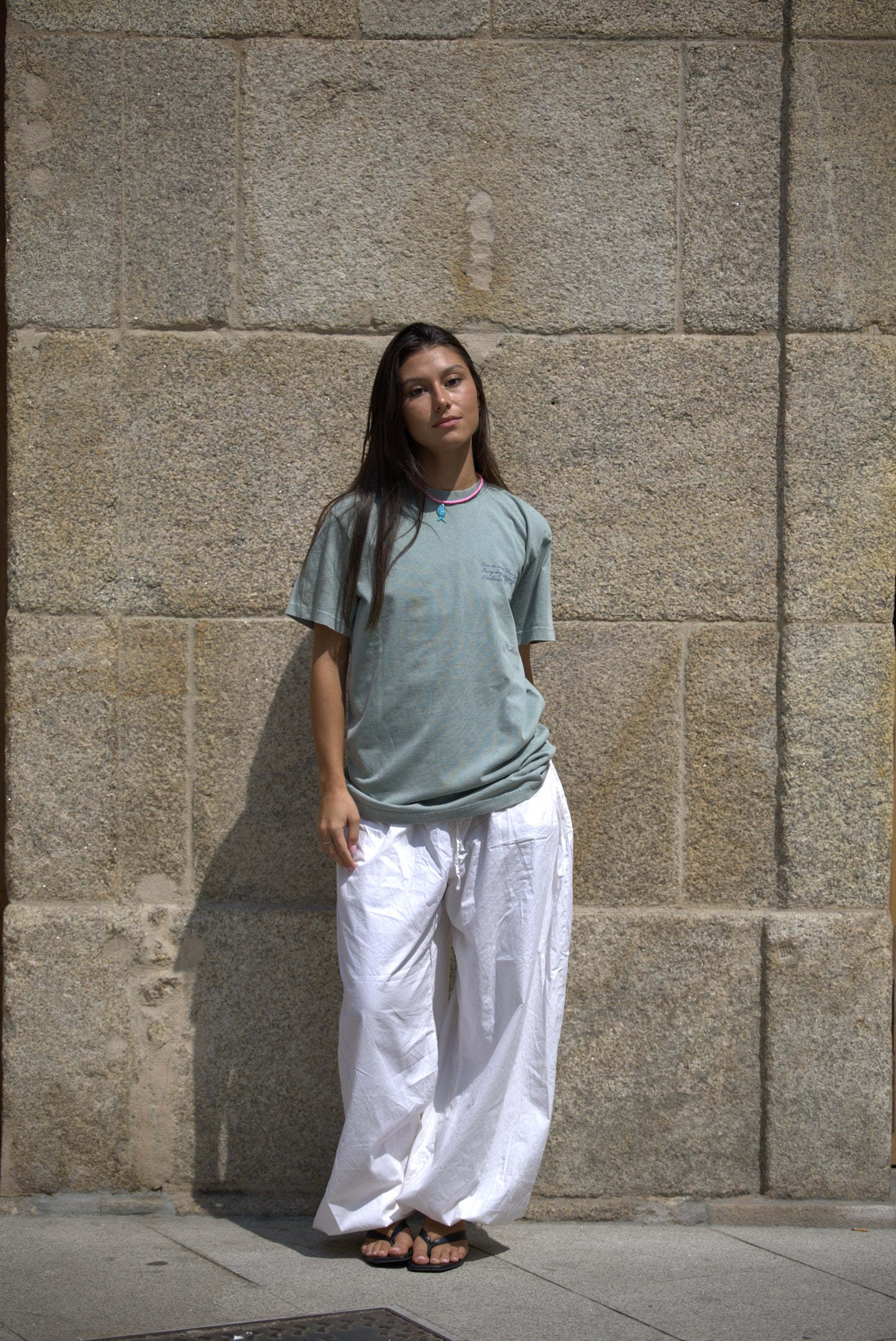 CAMISETA VERDE/AZUL "FIRMA"