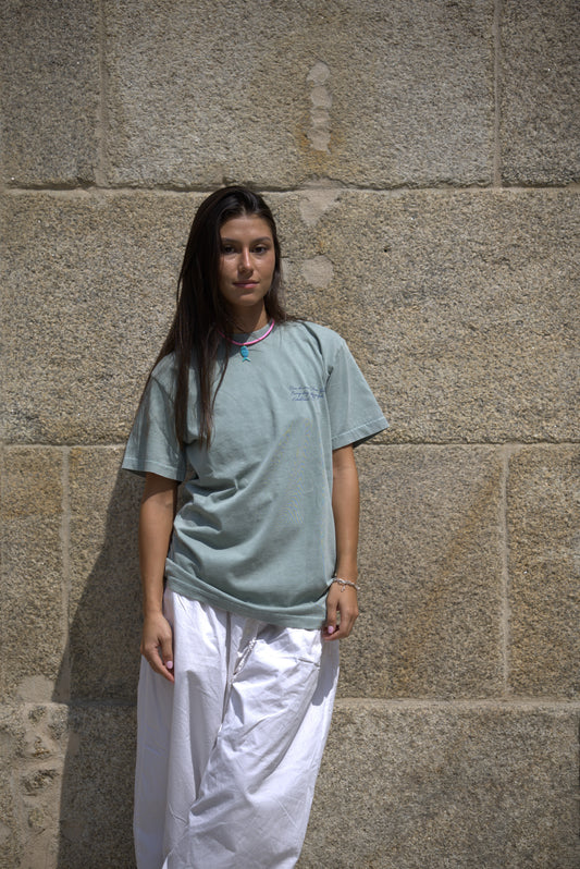 CAMISETA VERDE/AZUL "FIRMA"