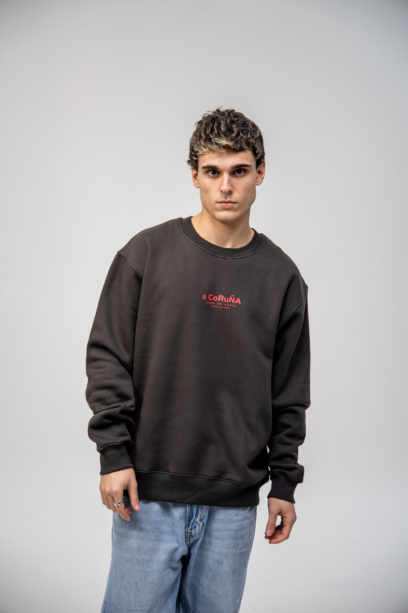 SUDADERA ANTRACITA/QUISQUILLA "A CORUÑA"