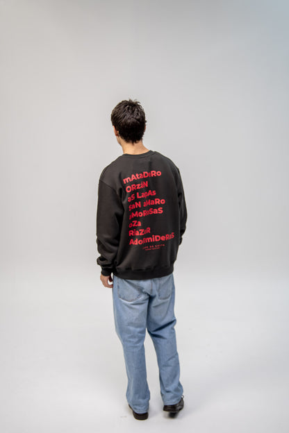 ANTHRACITE/SHRIMP SWEATSHIRT "A CORUÑA"