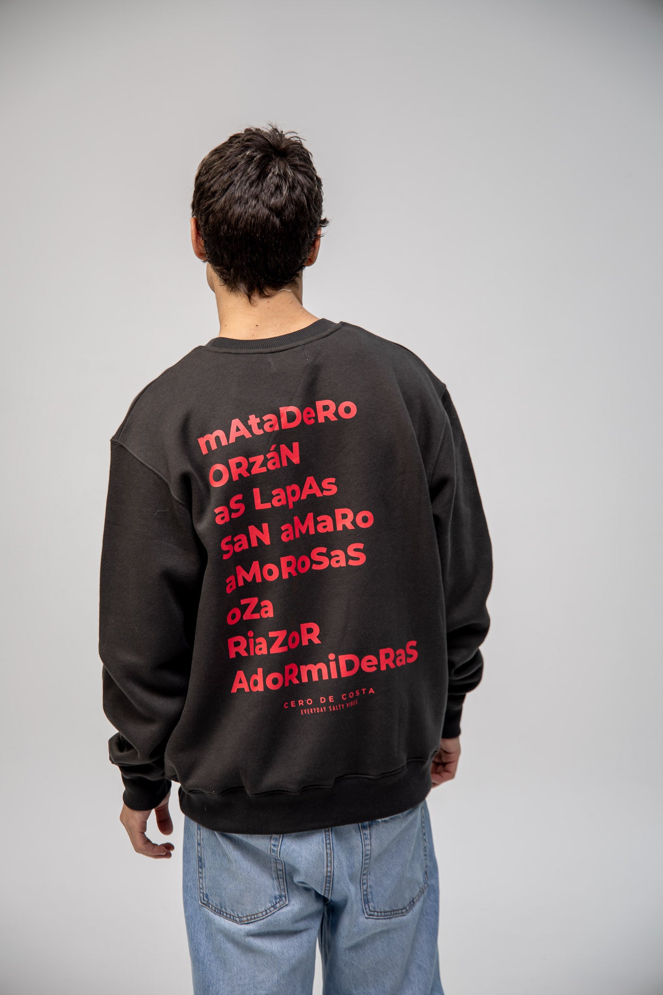 ANTHRACITE/SHRIMP SWEATSHIRT "A CORUÑA"