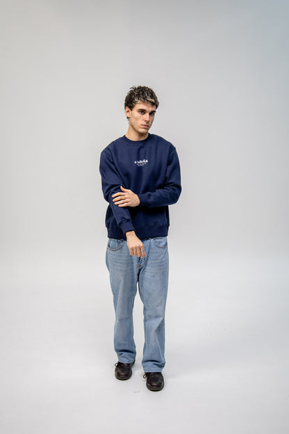 NAVY/WHITE SWEATSHIRT "A CORUÑA"