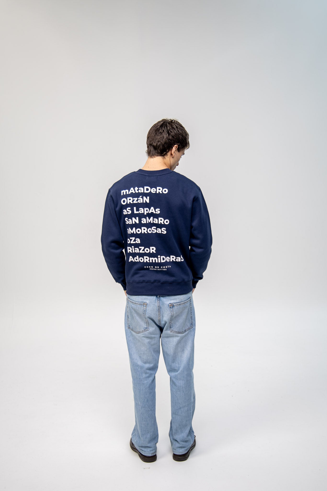 NAVY/WHITE SWEATSHIRT "A CORUÑA"