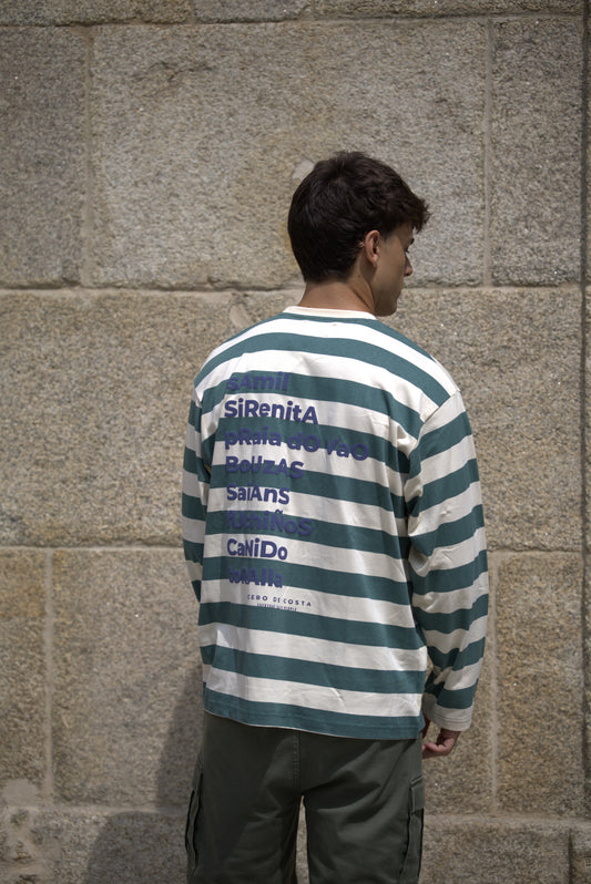 BLUE/LIGHT BLUE "PLAYAS RAZO" STRIPED T-SHIRT 